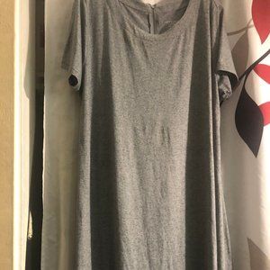 Merona Grey 2X women grey short sleeves night gown